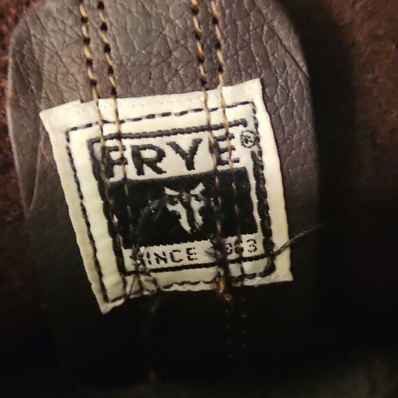 Frye Men\'s Dark Brown Leather Mid-Height Western Riding Boots Size 10 main image 12